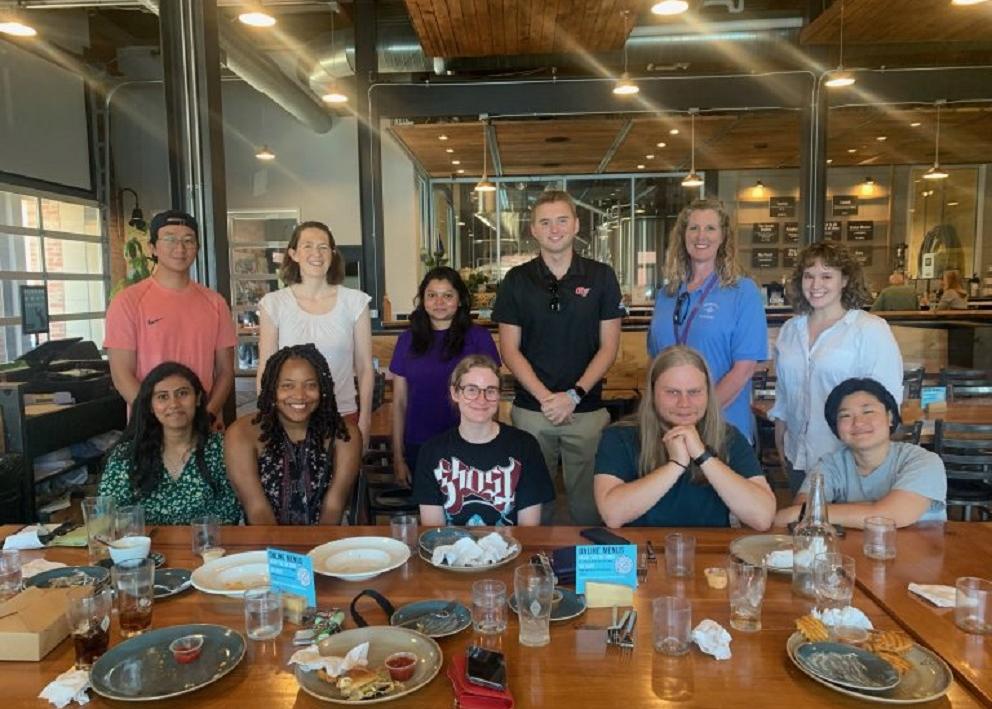 Hartley lab out at lunch
