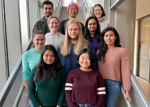 Lab group gathers for a picture