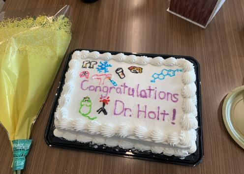 Cake decorated with science